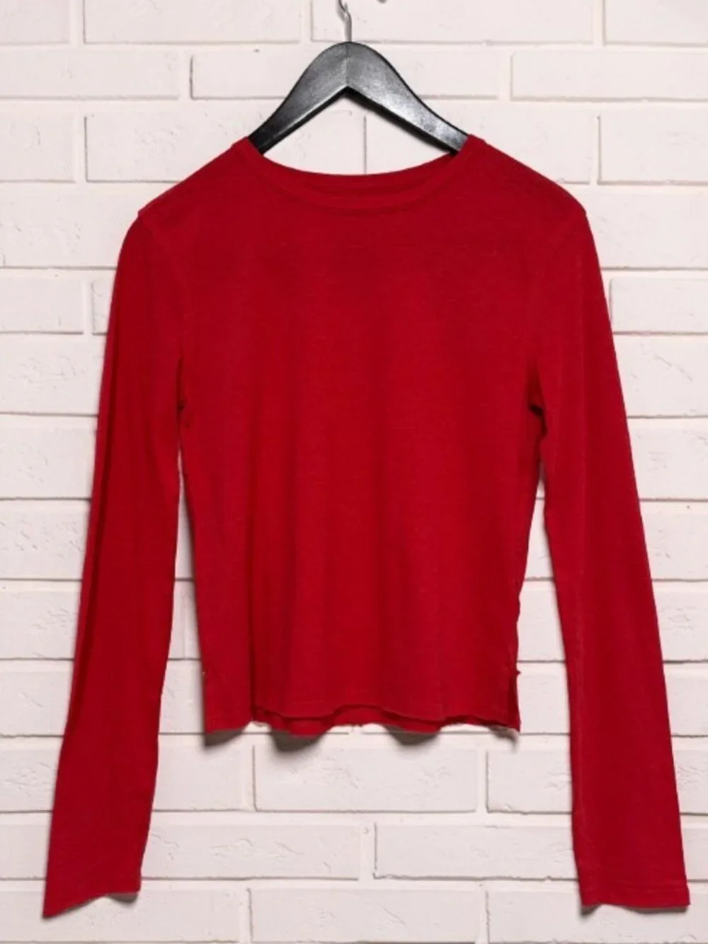 NWT Free People We The Free Nova Long Sleeve Tee in Rococco Red - Size Small